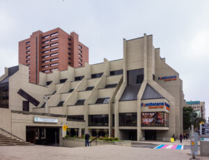 Exterior image of FirstOntario Concert Hall